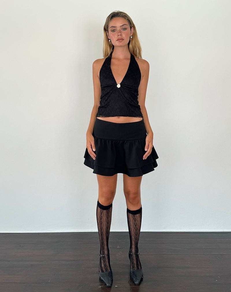 Női Motel Rocks Aksa Halterneck Mellény Fekete | DGO6394EO