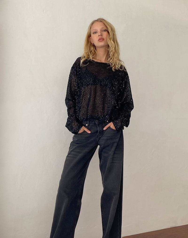 Női Motel Rocks Aridani Unlined Long Sleeve Blúz Fekete | FTF5539CN