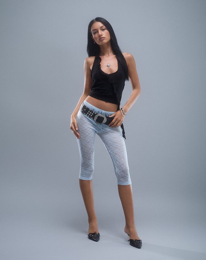 Női Motel Rocks Aysu Ruffle Detail Halterneck Mellény Fekete | FHK8772AQ