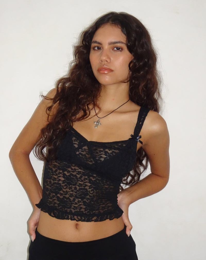 Női Motel Rocks Brietta Unlined Corset Trikó Fekete Rózsaszín | NQW2947UR