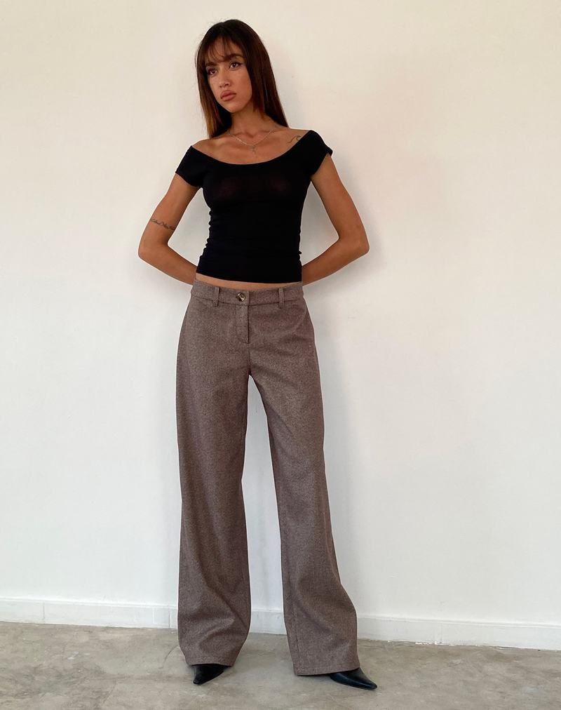 Női Motel Rocks Charya Off The Shoulder Póló Fekete | PNM6350OM