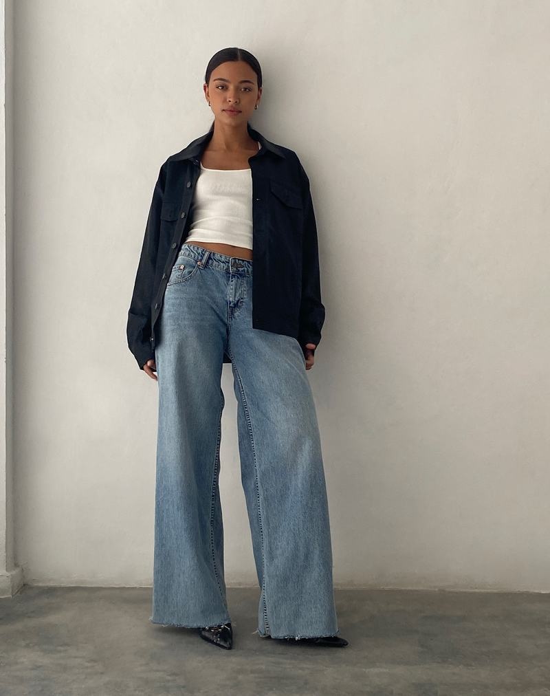 Női Motel Rocks Colleen Oversized Moto Motoros Dzseki Fekete | BHE8049ZA