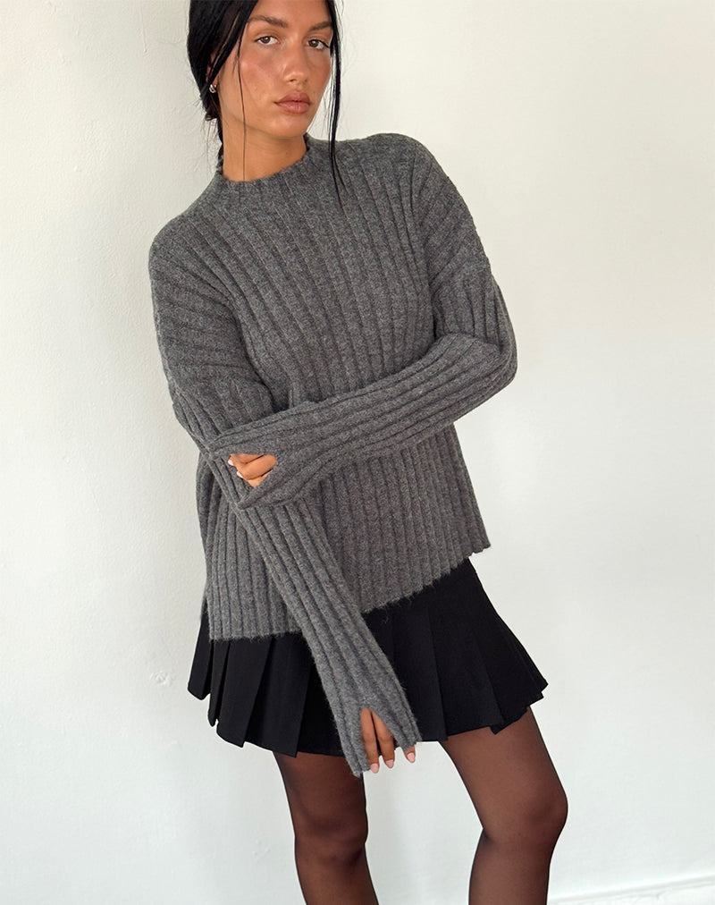 Női Motel Rocks Judah Oversized Vaskos Rib Knit Jumpers Szürke | UBP3068RG
