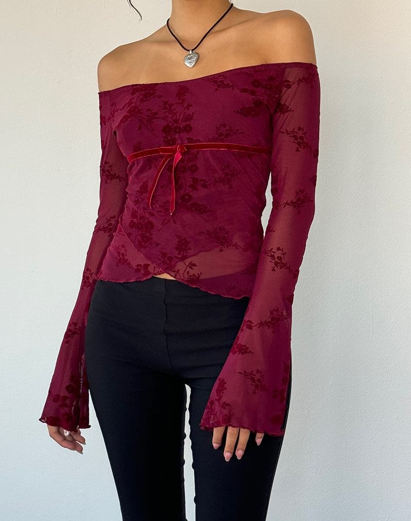 Női Motel Rocks Kareena Póló Piros | RUE836ID