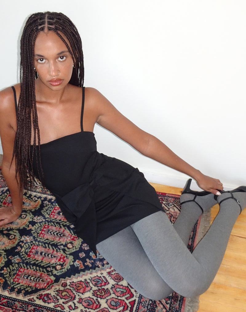 Női Motel Rocks Lacerta Bow Mini Ruha Fekete | PVO6826GG