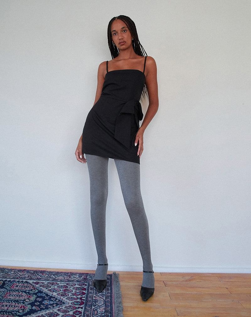 Női Motel Rocks Lacerta Bow Mini Ruha Fekete | PVO6826GG