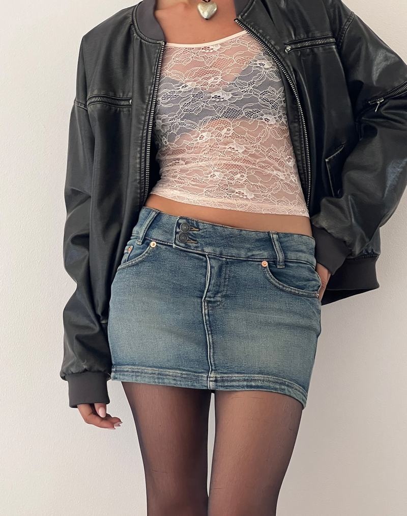 Női Motel Rocks Low Rise Mini Farmer Szoknya Kék | XVB5672UT