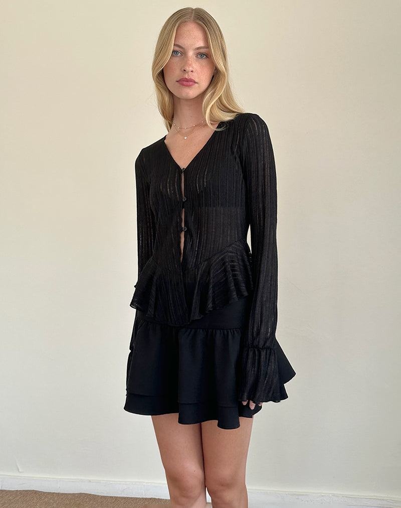 Női Motel Rocks Morgana Flute Knit Kardigán Fekete | YNV1934WT