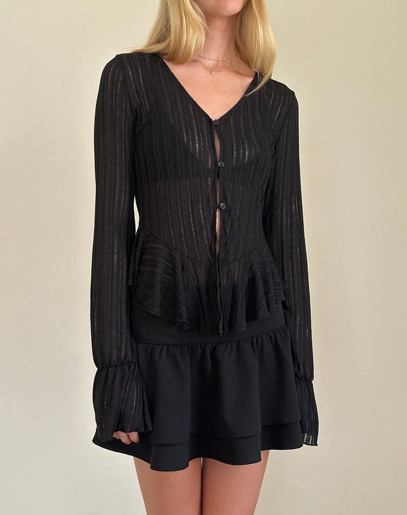 Női Motel Rocks Morgana Flute Knit Kardigán Fekete | YNV1934WT
