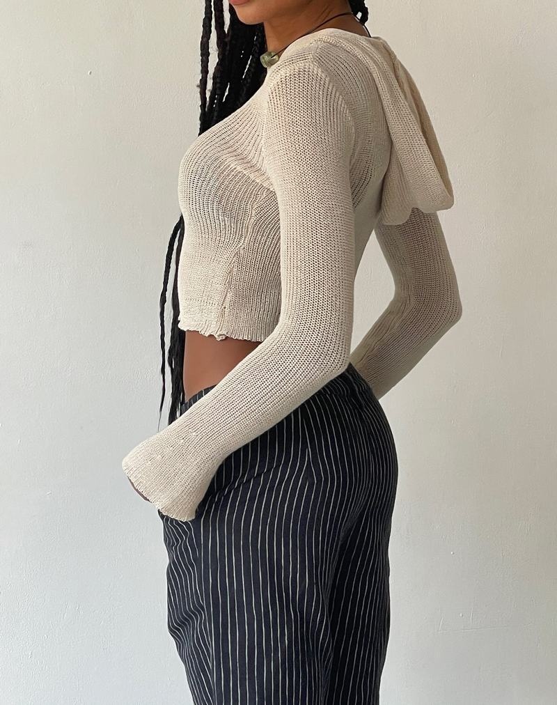 Női Motel Rocks Motel X Jacquie Mereba Kapucnis Pulóver Bézs | GDZ3876GB