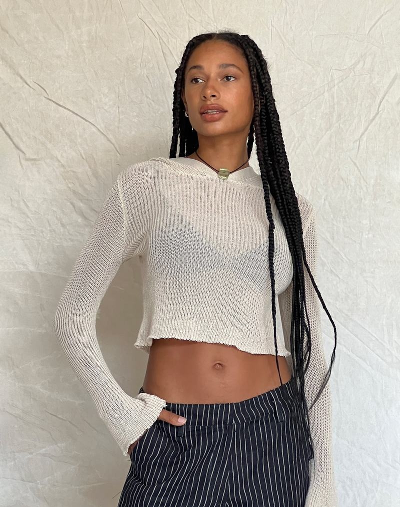 Női Motel Rocks Motel X Jacquie Mereba Kapucnis Pulóver Bézs | GDZ3876GB