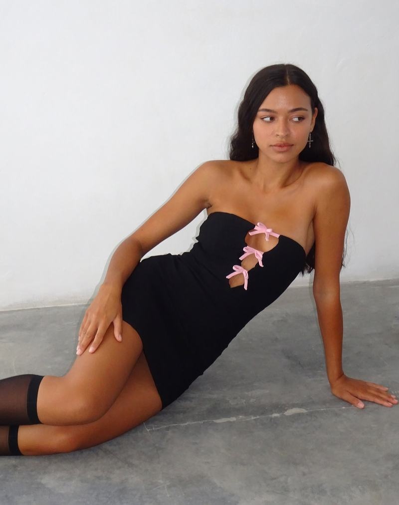 Női Motel Rocks Novara Mini Ruha Fekete | QXA1616VH