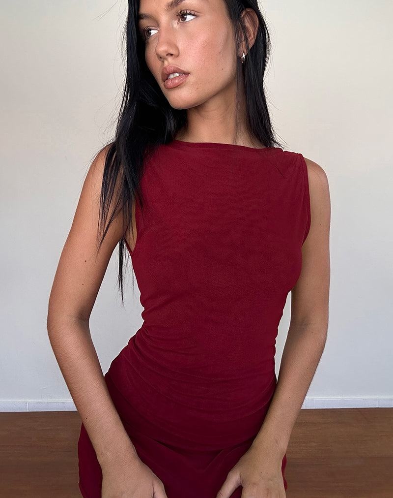 Női Motel Rocks Renata Asymmetrical Mini Ruha Piros | ECF7977ME