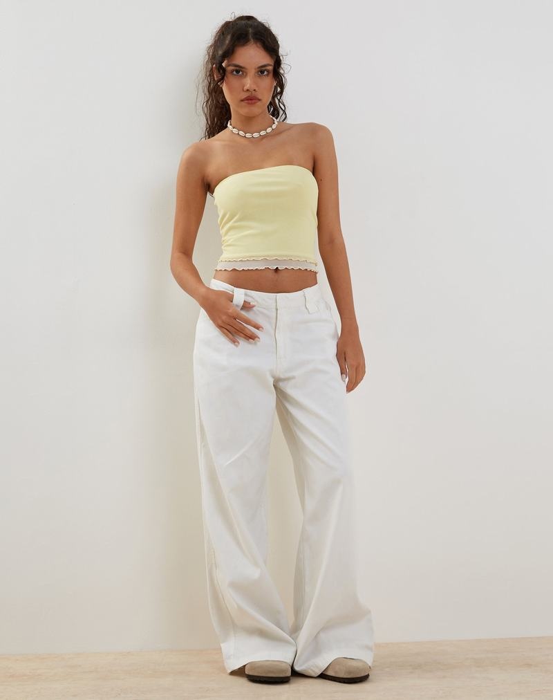 Női Motel Rocks Seka Mesh Bandeau Melltartó Sárga | KFE7656NZ