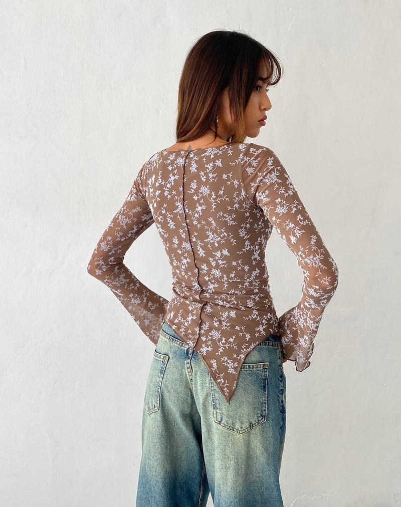 Női Motel Rocks Zest Mesh Long Sleeve Blúz Sötétszürke Barna | TNT8156HC